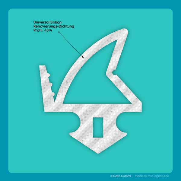 Renovierungsdichtung Silikondichtung Kunststoffzarge Profil4314 – Bild 3